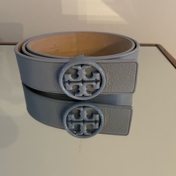 Periwinkle, blue Tory Burch logo belt size medium - Picture 1 of 5